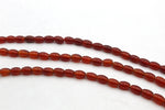 Carnelian Tube Oval 6 x 9 mm Grade AAA Gemstone Beads 16" Strand
