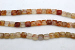 Cornelian Square 10 x 10 mm Gemstone Beads 16" Strand