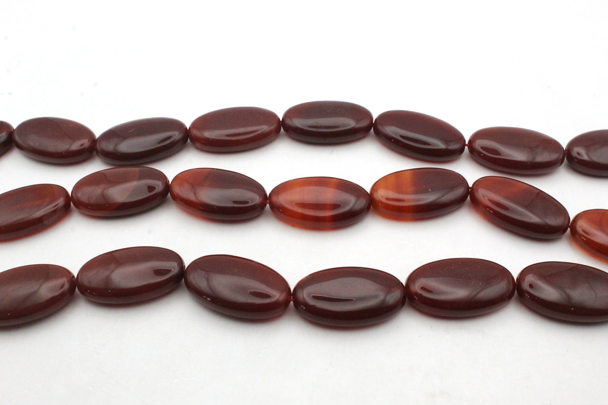 Conelian Oval Flat 20 x 35 mm Gemstone Beads 16" Strand