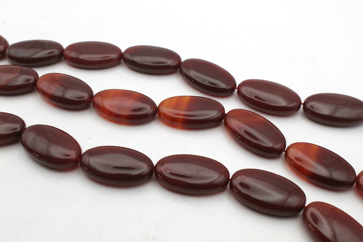 Conelian Oval Flat 20 x 35 mm Gemstone Beads 16" Strand
