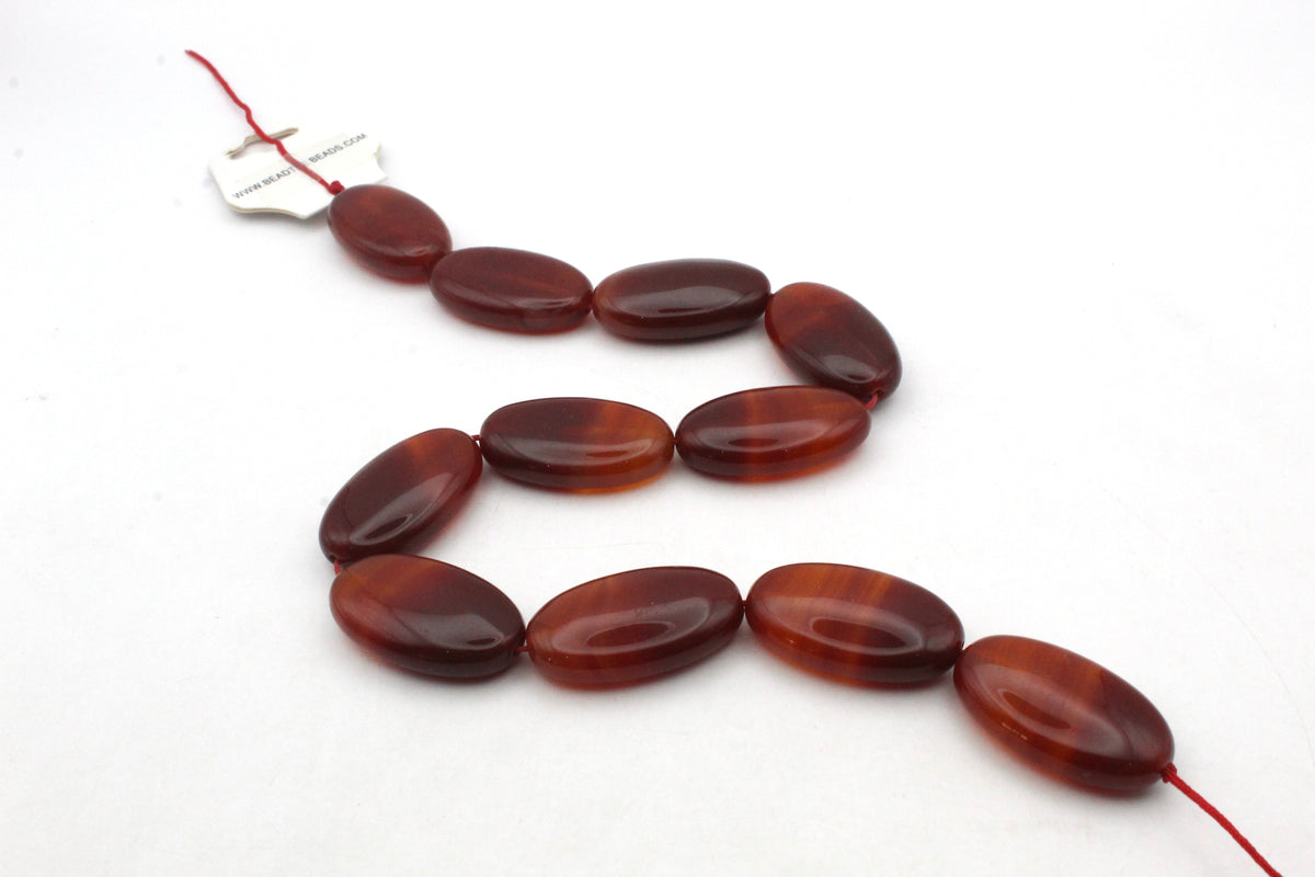 Conelian Oval Flat 20 x 35 mm Gemstone Beads 16" Strand