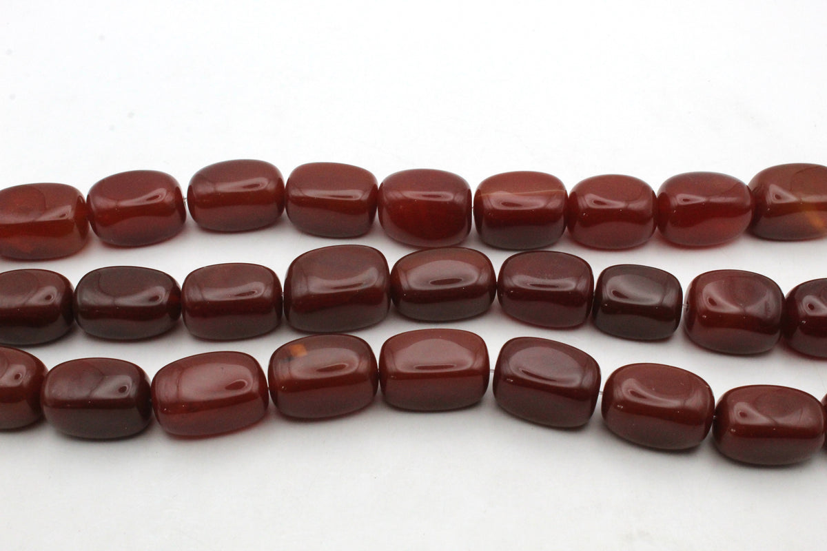 Cornelian Rectangle 16 x 26 mm Gemstone Beads 16" Strand
