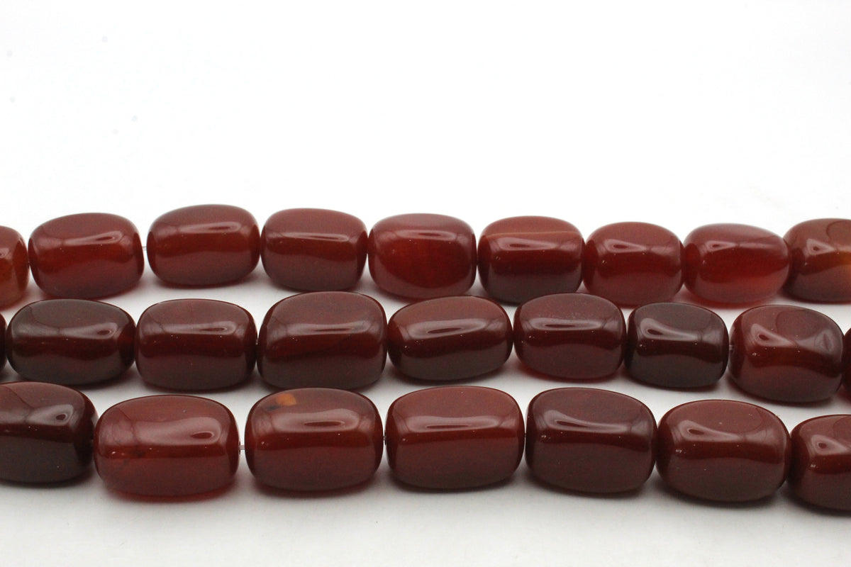 Cornelian Rectangle 16 x 26 mm Gemstone Beads 16" Strand