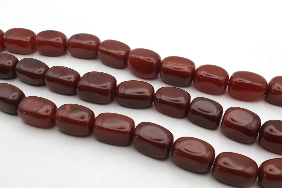 Cornelian Rectangle 16 x 26 mm Gemstone Beads 16" Strand