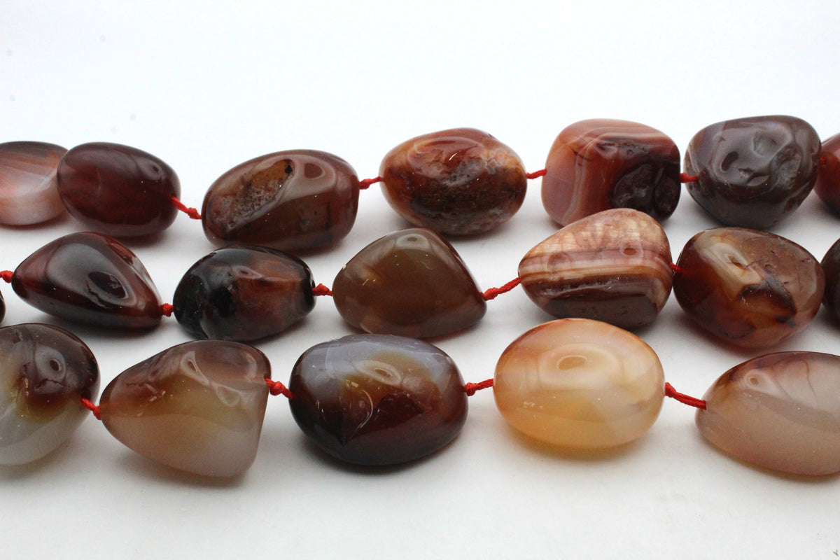 Cornelian Nuggets Big Gemstone Beads