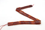 Cornelian Square Flat 18 x 25 mm Gemstone Beads 16" Strand