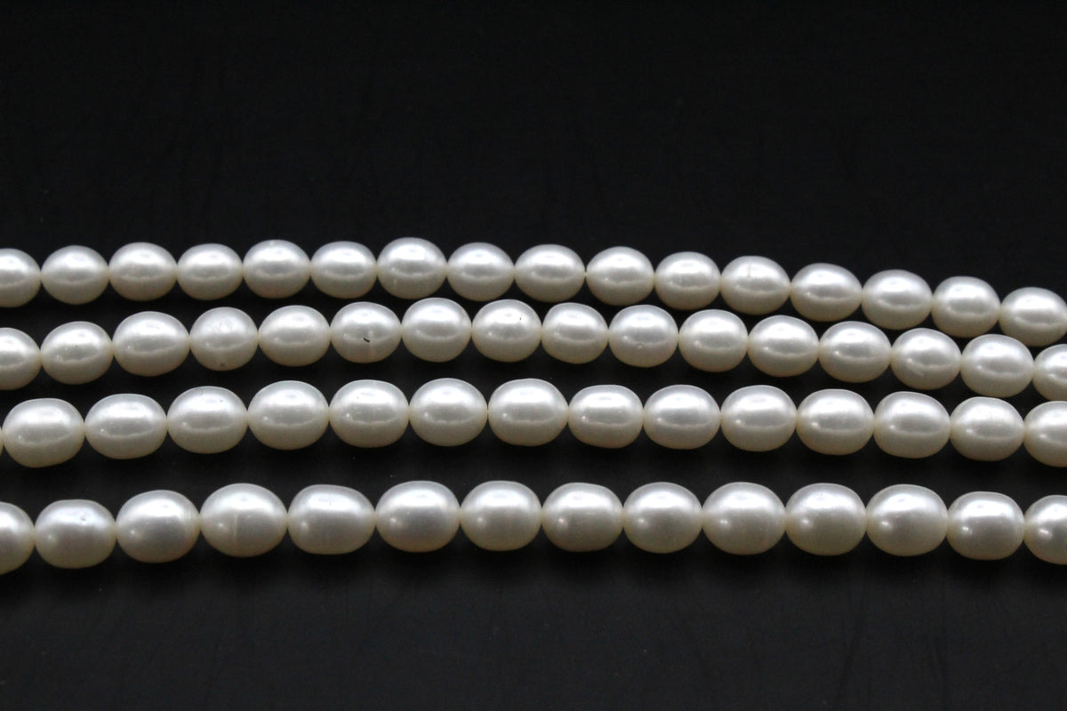 Fresh Water Pearl Oval Rice 6 - 8 mm