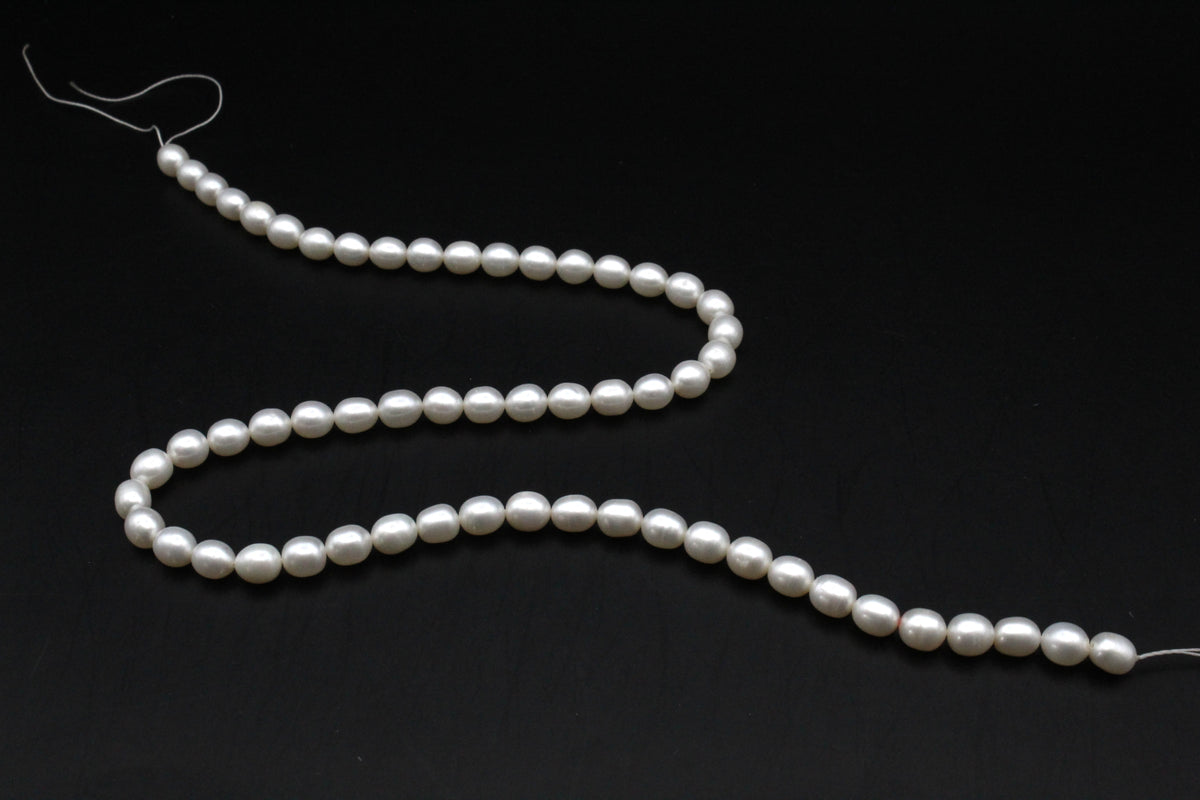 Fresh Water Pearl Oval Rice 6 - 8 mm