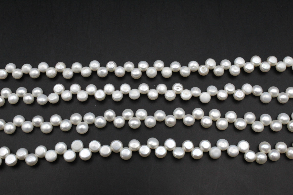 Fresh Water White Pearl Coin 5 - 6 mm Zig Zag Model