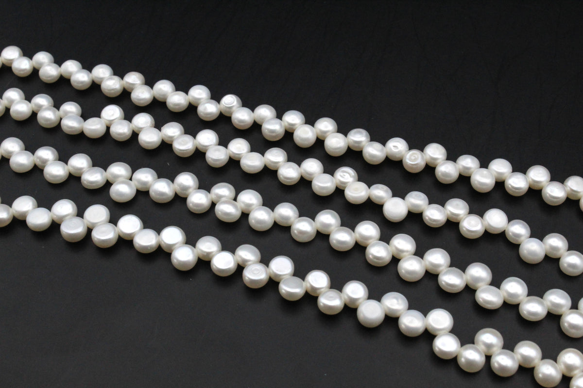 Fresh Water White Pearl Coin 5 - 6 mm Zig Zag Model