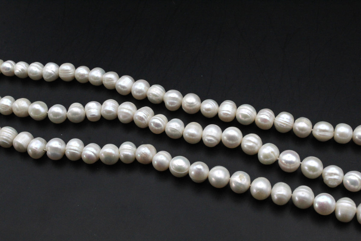 Fresh Water White Pearl Round 7 - 8 mm
