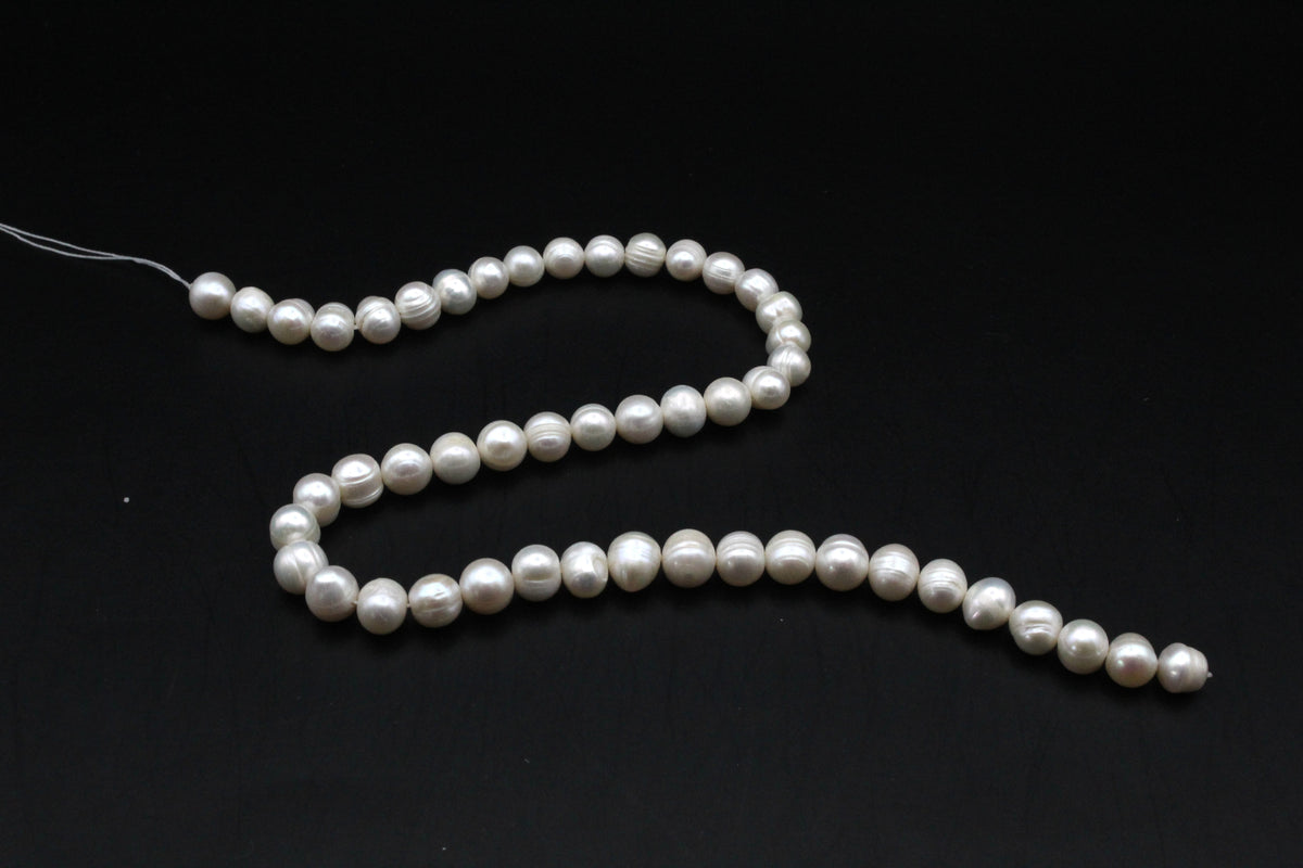 Fresh Water White Pearl Round 7 - 8 mm