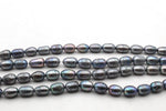 Fresh Water Grey Metalic Pearl Oval 8 x 16 mm