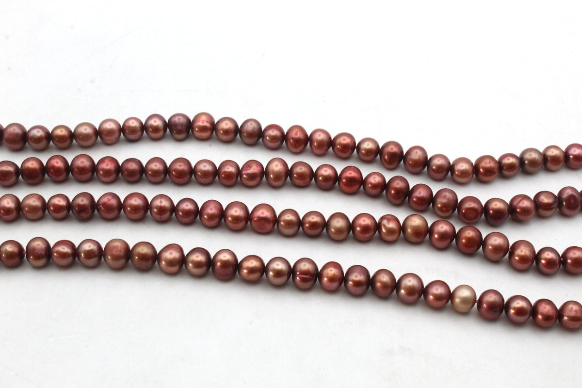 Fresh Water Brown Pearl Round 6 mm