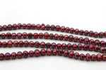 Fresh Water Red Pearl Round 6 mm