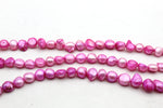 Fresh Water Dark Pink Pearl Round Half Cut