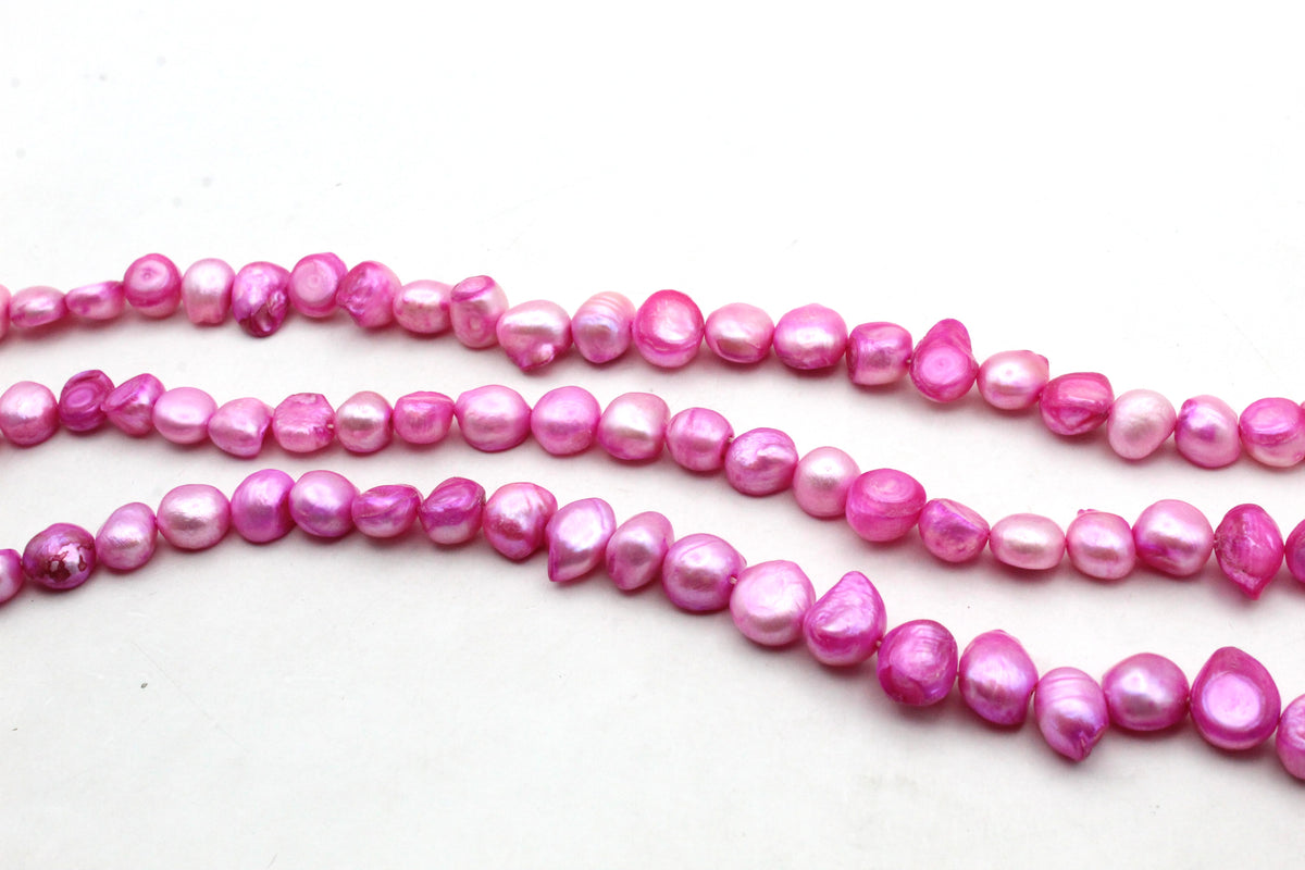 Fresh Water Dark Pink Pearl Round Half Cut