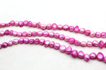 Fresh Water Dark Pink Pearl Round Half Cut