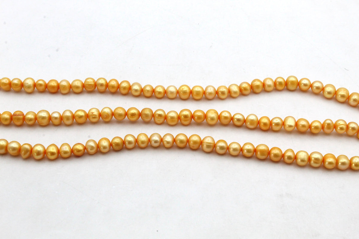 Fresh Water Gold Pearl Round 6 mm