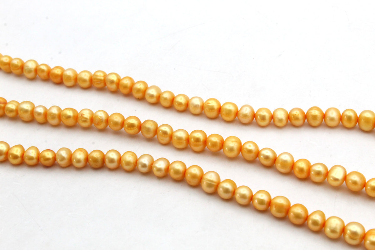 Fresh Water Gold Pearl Round 6 mm