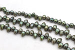 Fresh Water Green Pearl Drop Side Hole Zig Zag Model
