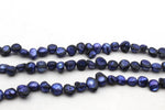 Fresh Water Dark Blue Pearl Round Half Cut