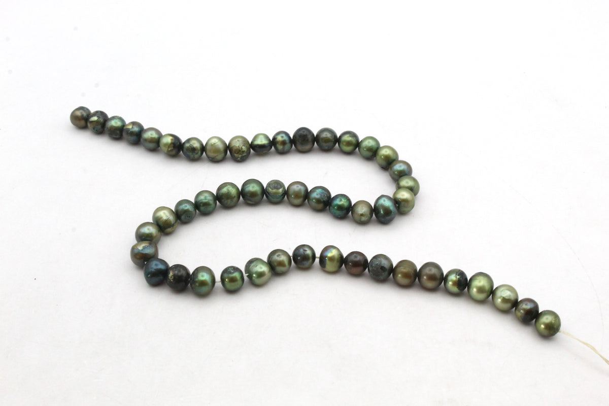 Fresh Water Green Pearl Round 8 mm