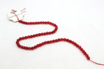 Red Jade ( Dyed ) Round Faceted Gemstone Beads 16" Strand