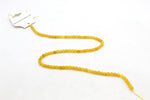 Yellow Jade ( Dyed ) Round Faceted Gemstone Beads 16" Strand