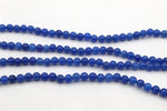 Blue Jade ( Dyed ) Round Smooth Gemstone Beads 16" Strand