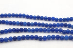 Blue Jade ( Dyed ) Round Smooth Gemstone Beads 16" Strand