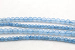 Aquamarine Jade ( Dyed ) Round Faceted Gemstone Beads 16" Strand