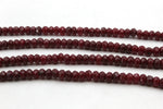 Red Jade ( Dyed ) Rondelle Faceted Gemstone Beads 16" Strand