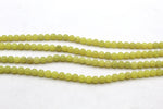 Olive Jade Round Smooth GemstoneBeads 16" Strand
