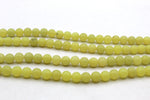 Olive Jade Round Smooth GemstoneBeads 16" Strand
