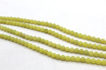 Olive Jade Round Smooth GemstoneBeads 16" Strand