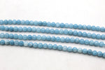 Cobalt Blue Jade ( Dyed ) Round Smooth Gemstone Beads 16" Strand