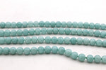 Aquamarine Quartz Round Smooth Gemstone Beads 16" Strand