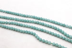 Aquamarine Quartz Round Smooth Gemstone Beads 16" Strand