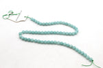 Aquamarine Quartz Round Smooth Gemstone Beads 16" Strand