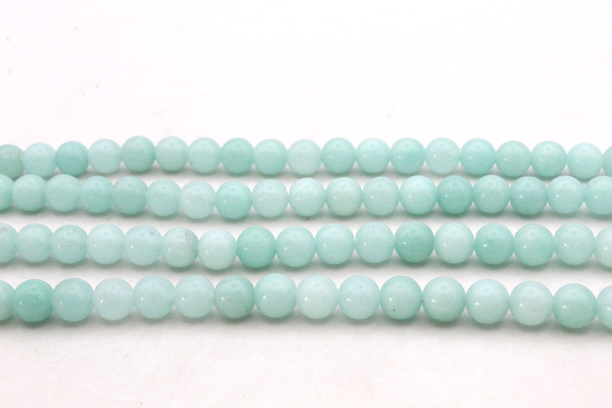 Tosca Jade ( Dyed ) Round Smooth Gemstone Beads 16" Strand