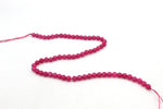 Pink Jade ( Dyed ) Round Faceted Gemstone Beads 16" Strand