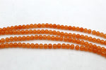 Orange Jade ( Dyed ) Round Smooth Gemstone Beads 16" Strand