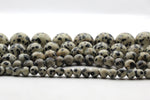 Dalmantian Jasper Round Gemstone 16" Strand