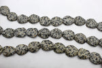 Dalmantian Jasper Lotus 26 x 31 mm Gemstone Beads 16" Strand