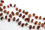 Carnelian Irreguler Side Hole Gemstone Beads 16" Strand