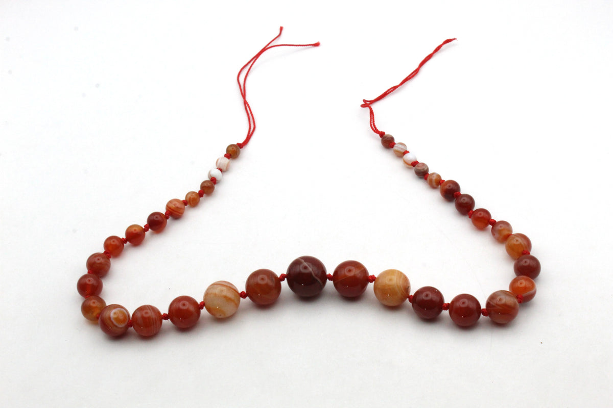Carnelian Neckless Gemstone Beads 16" Strand