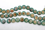 Agate Canadian Round Flat 20 mm Gemstone Beads 16" Strand