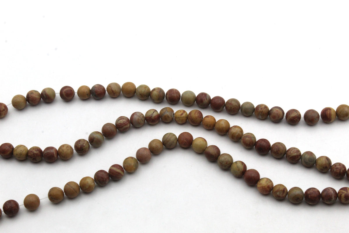Rainbow Jasper Round Gemstone Beads 16" Strand