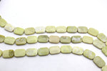 Lime Jasper Square Flat 21 x 29 mm Gemstone Beads 16" Strand